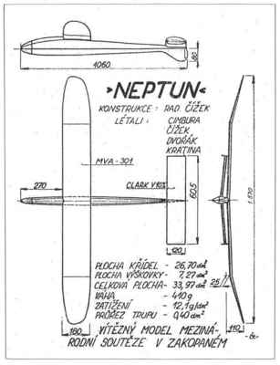 Neptun - volný model větroně