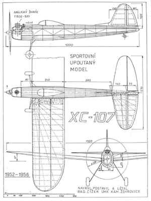 XC-107 - upoutaný sportovní model - 1952