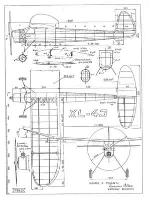 XL-43 - voný motorový model - 1943